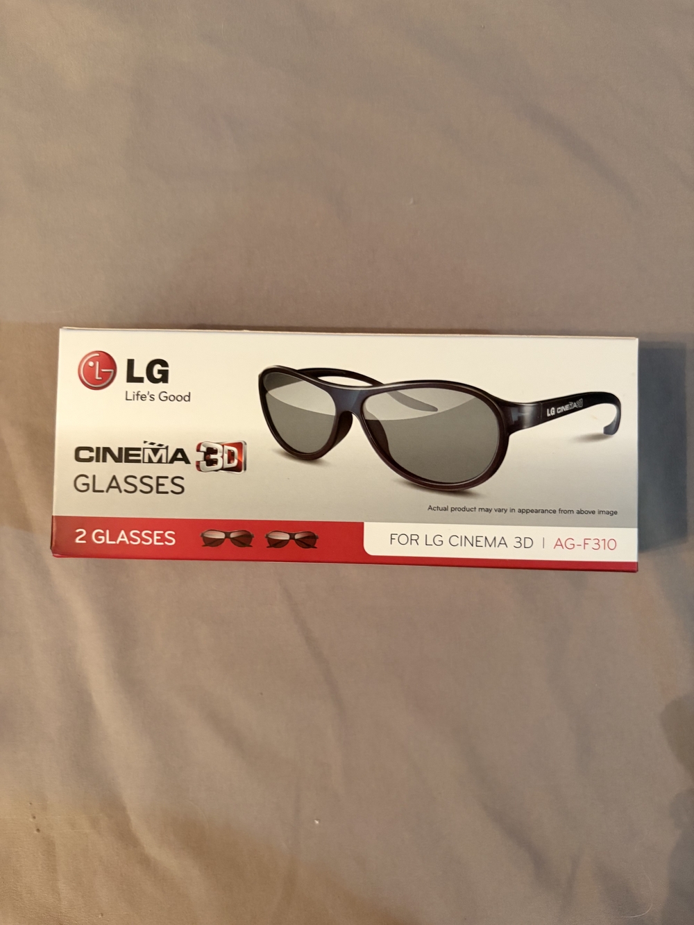 LG Cinema 3D glasses (two glasses).